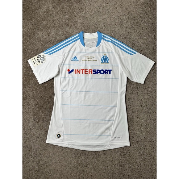 Rare Vintage Mens Jersey Adidas Olympique Marseille Cup 2010 - 2011, Size M - Picture 1 of 11
